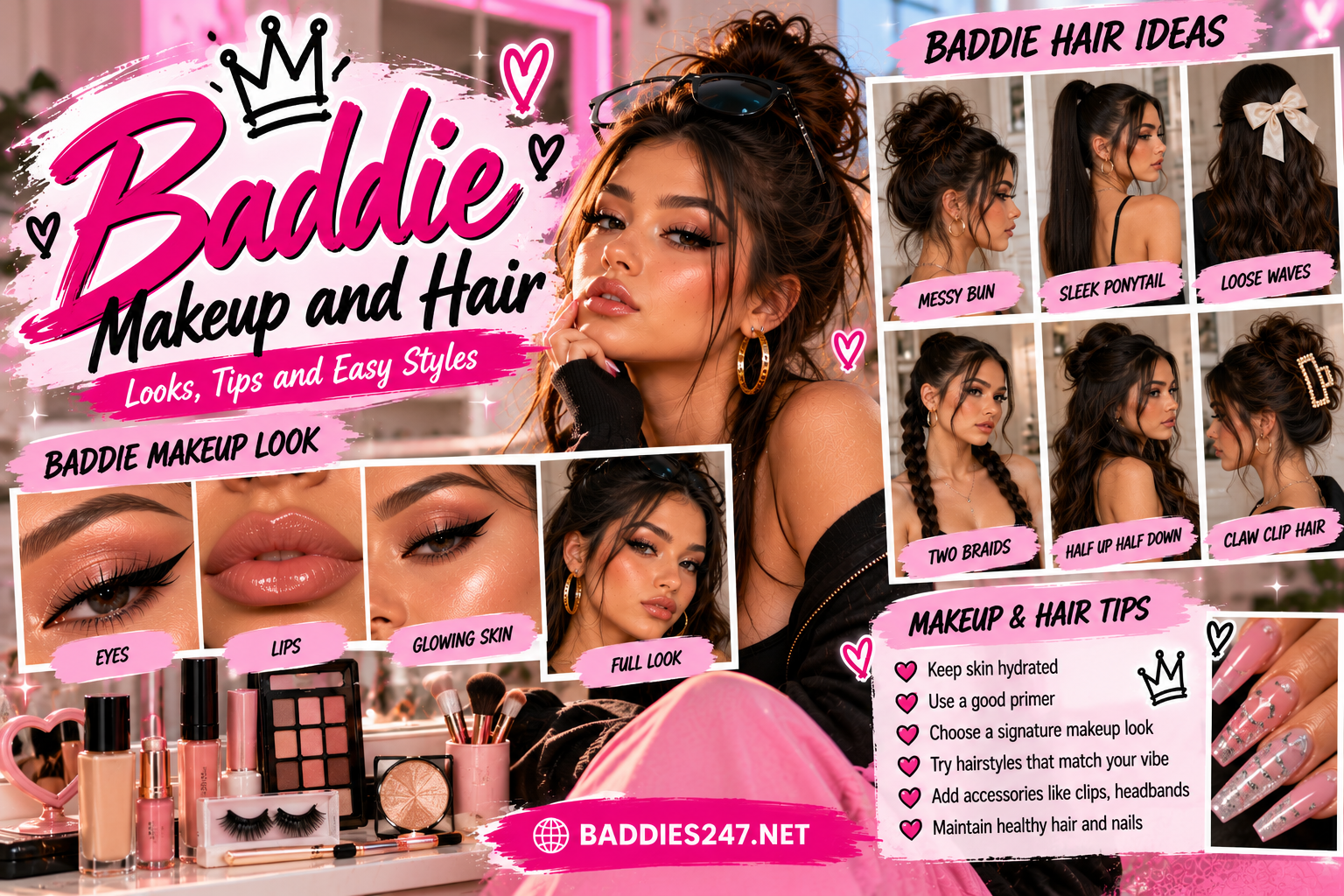 Baddie Makeup and Hair: Looks, Steps, and Tips